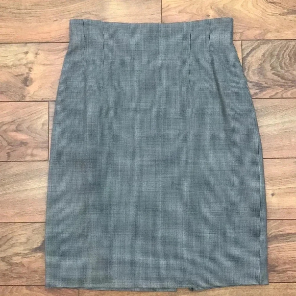 Vintage Escada Check Pencil Skirt - Picture 1 of 5